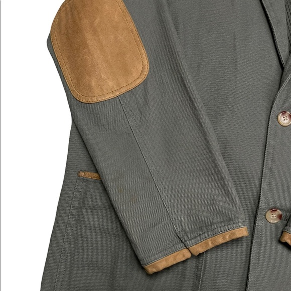 Vintage ORVIS Safari Jacket Hunting Coat SAGE GREEN Elbow Patch Men’s 42 TALL - Picture 6 of 10